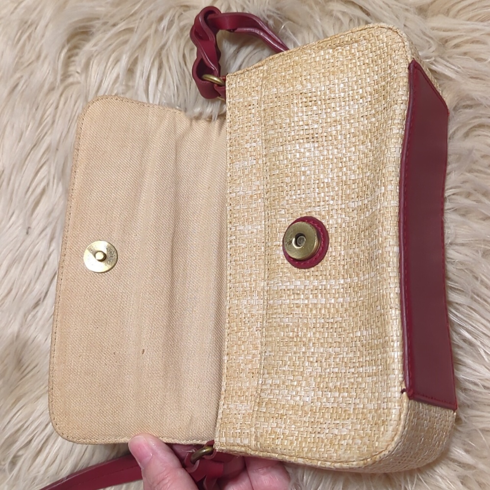 Small Mini straw like material Etienne Aigner bag purse - Picture 7 of 11